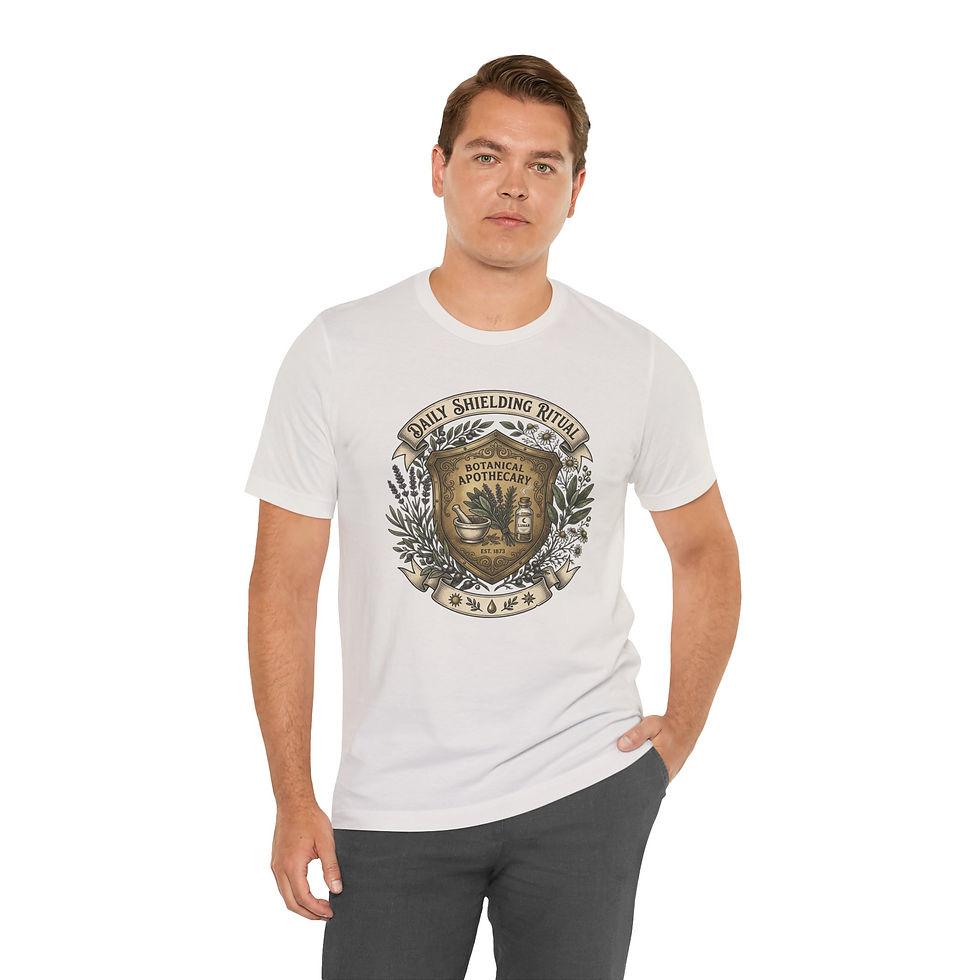 Miniatura: Herbal Apothecary Tee — "Daily Shielding Ritual" Botanical Shirt
