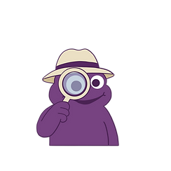 grenouille avec loupe