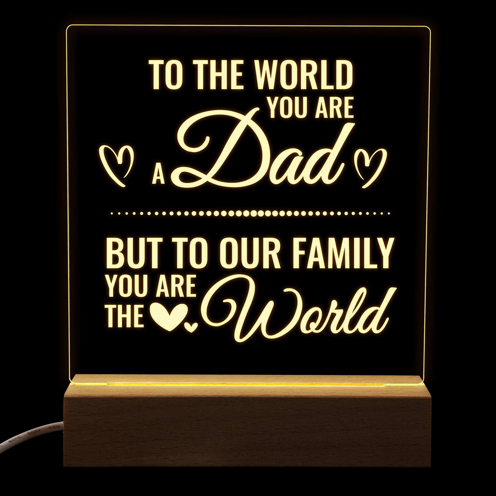 Baptism Center Personalized Acrylic Night Light – Faith Gift for Him