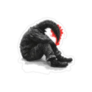It's Just Suffering 5x5 Clear Sticker [wht-txt]
