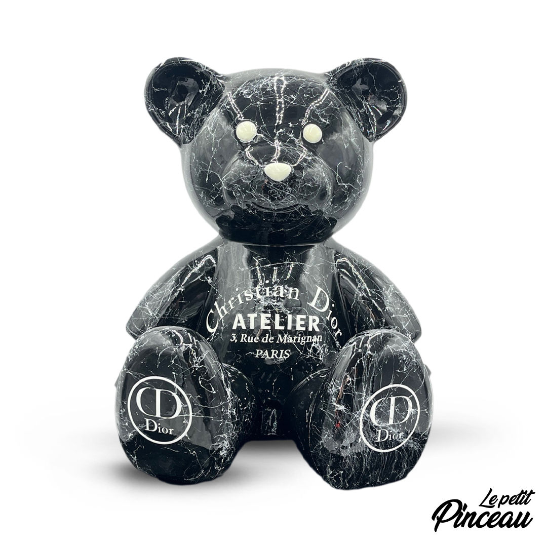 Nounours - Noir Marbre Logo Blanc