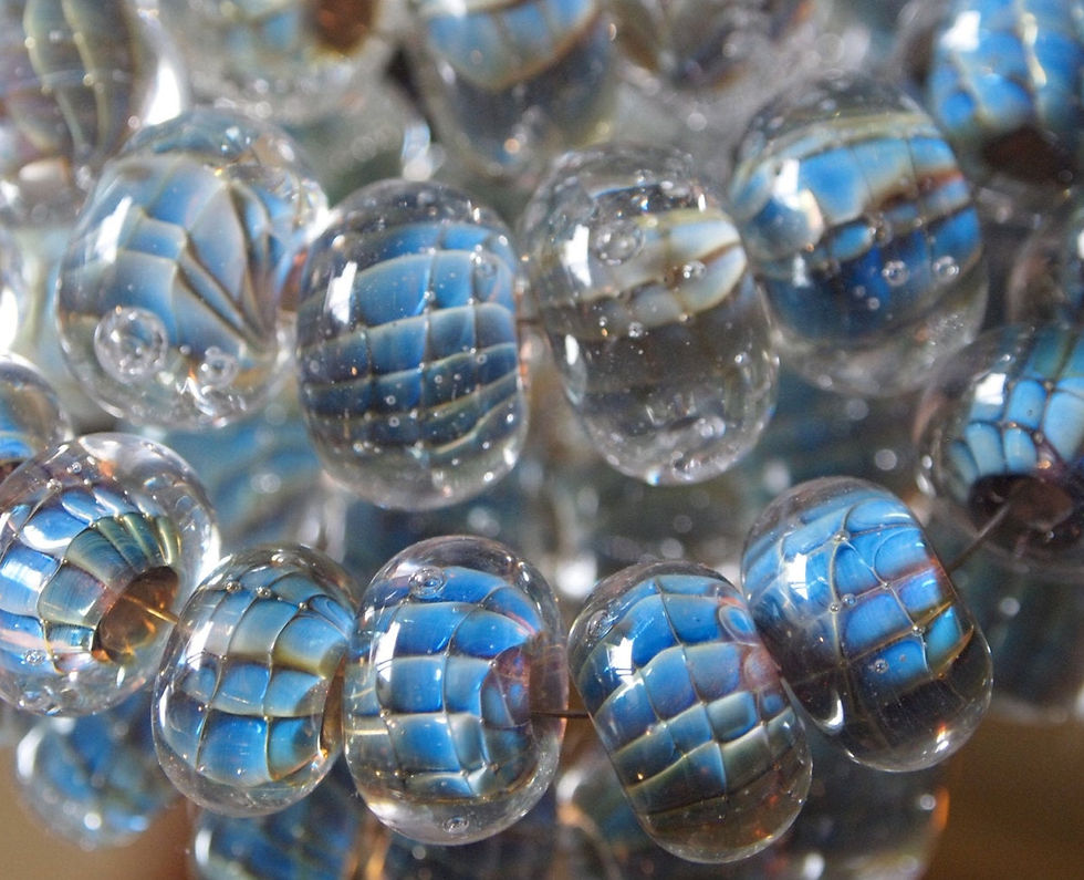 Gentle Waters- lampwork beads