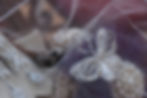Silk veil with butterfly embroidery