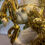 Thumbnail: Beautiful Golden Matal Horse Showpiece 