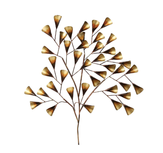 Thumbnail: Metallic Iron Round Leaf Wall Decor