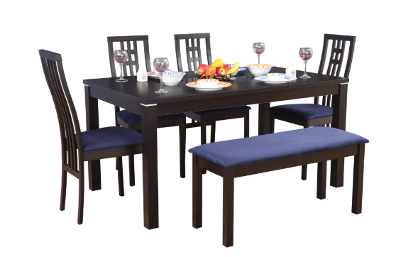 Thumbnail: Six Seater Dining Set Daiton With Bench in Super Finish