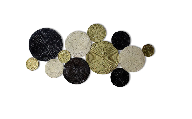 Thumbnail: Multicolour Metal Extra Large Circles Metal Wall Hanging