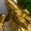 Thumbnail: Beautiful Golden Matal Horse Showpiece 
