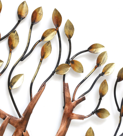 Thumbnail: Gold Wrought Iron Led Swamp Deer Head Tree