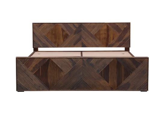 Thumbnail: Ritmo Solid Wood King Size Bed in Provincial Teak Finish