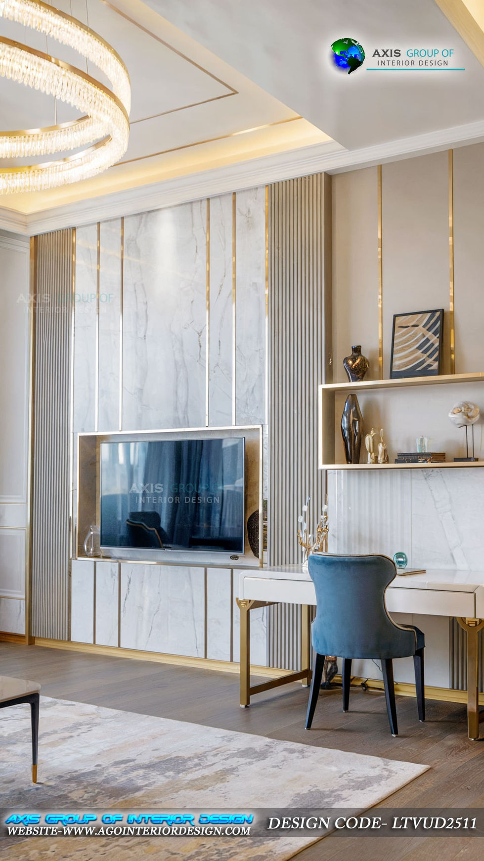 Modern TV Unit with Study Table for homes by Axis Group Kolkata