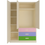 Thumbnail: Fiona Kids' Three Door Multicolor Wardrobe In Barbie Pink Finish