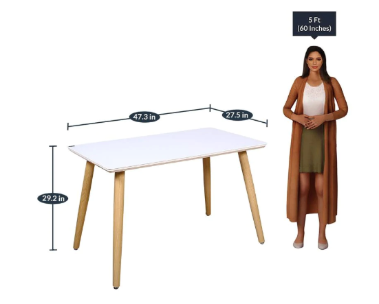 Thumbnail: 4 Seater Dining Set in White Finish