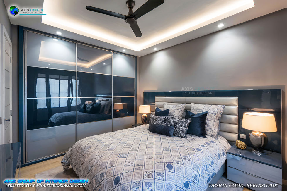 Blue Bedroom Interior Design Portfolio 81