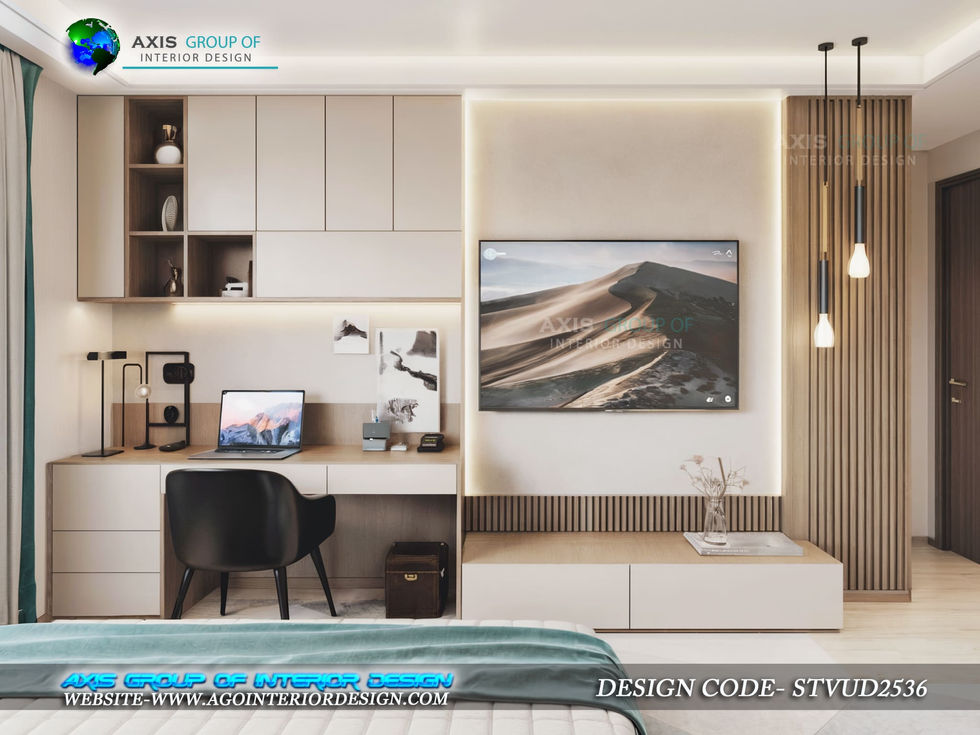 Modern TV Wall Unit with Study Table for Urban Homes