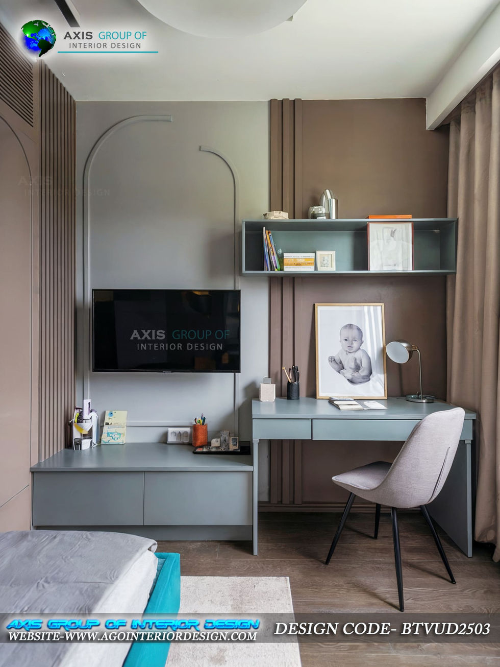 TV Unit with Study Table for Indian Student Hostels | Axis Group