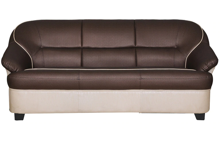 Thumbnail: Three Seater Sofa in Brown & Cream Colour
