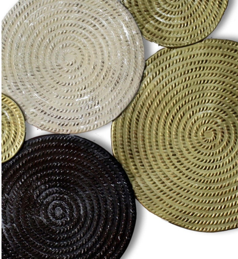 Thumbnail: Multicolour Metal Extra Large Circles Metal Wall Hanging