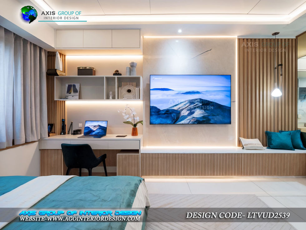 Top Grade Wood TV Unit with Study Table for Modern Homes India