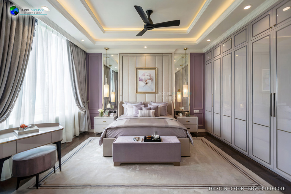 Violet Color Bedroom Interior Design Portfolio (46)