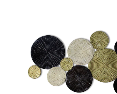 Thumbnail: Multicolour Metal Extra Large Circles Metal Wall Hanging