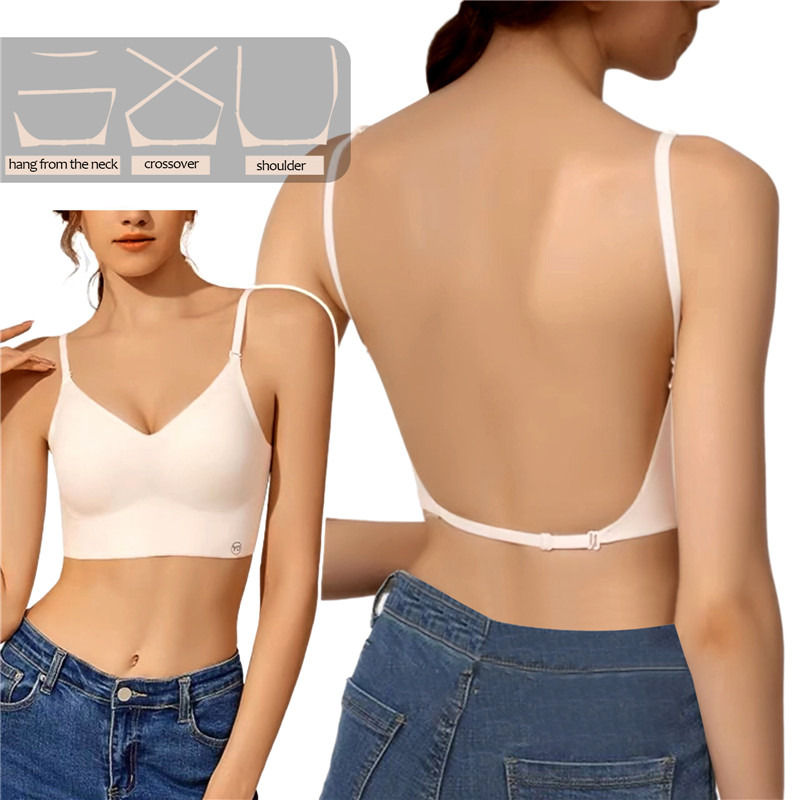 Thumbnail: Women’s Invisible Deep U Plunge Bra – Backless & Strapless Support for Dresses