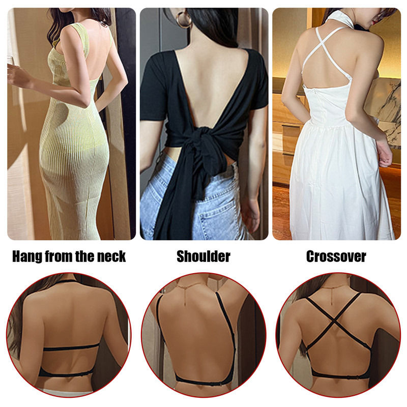 Thumbnail: Women’s Invisible Deep U Plunge Bra – Backless & Strapless Support for Dresses