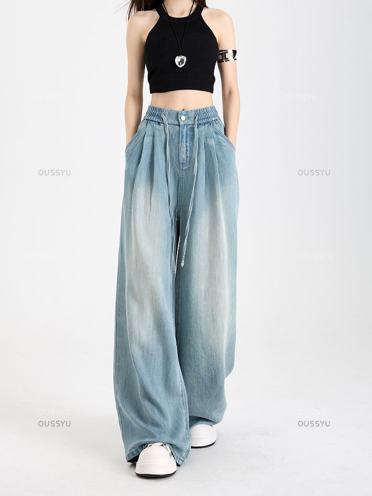 Thumbnail: Women's Soft Lyocell Wide Leg Jeans