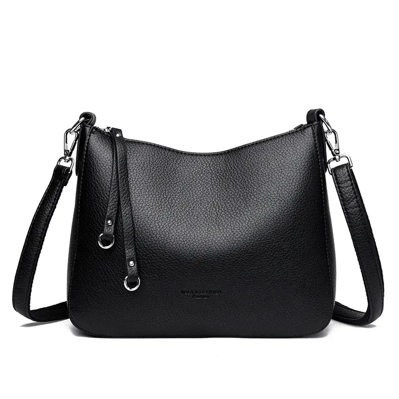 Thumbnail: Women's Soft Leather Crossbody Bag – Elegant Designer Shoulder Handbag