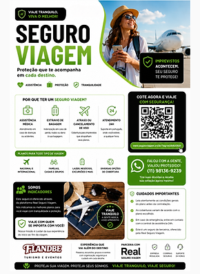 Página informativa seguro viagem