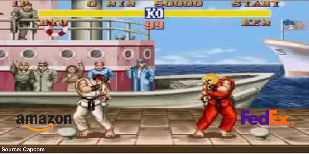 Source: Capcom, Street Fighter 2. Amazon vs Fedex