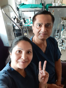 Dr. Ivan Rocha and Mrs. Archana Rocha in the operating lounge.jpg