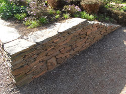 Completed part of dry stone walling