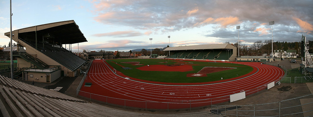 Hayward Field, University of Oregon site of 1980 U.S. Track & Field Trials