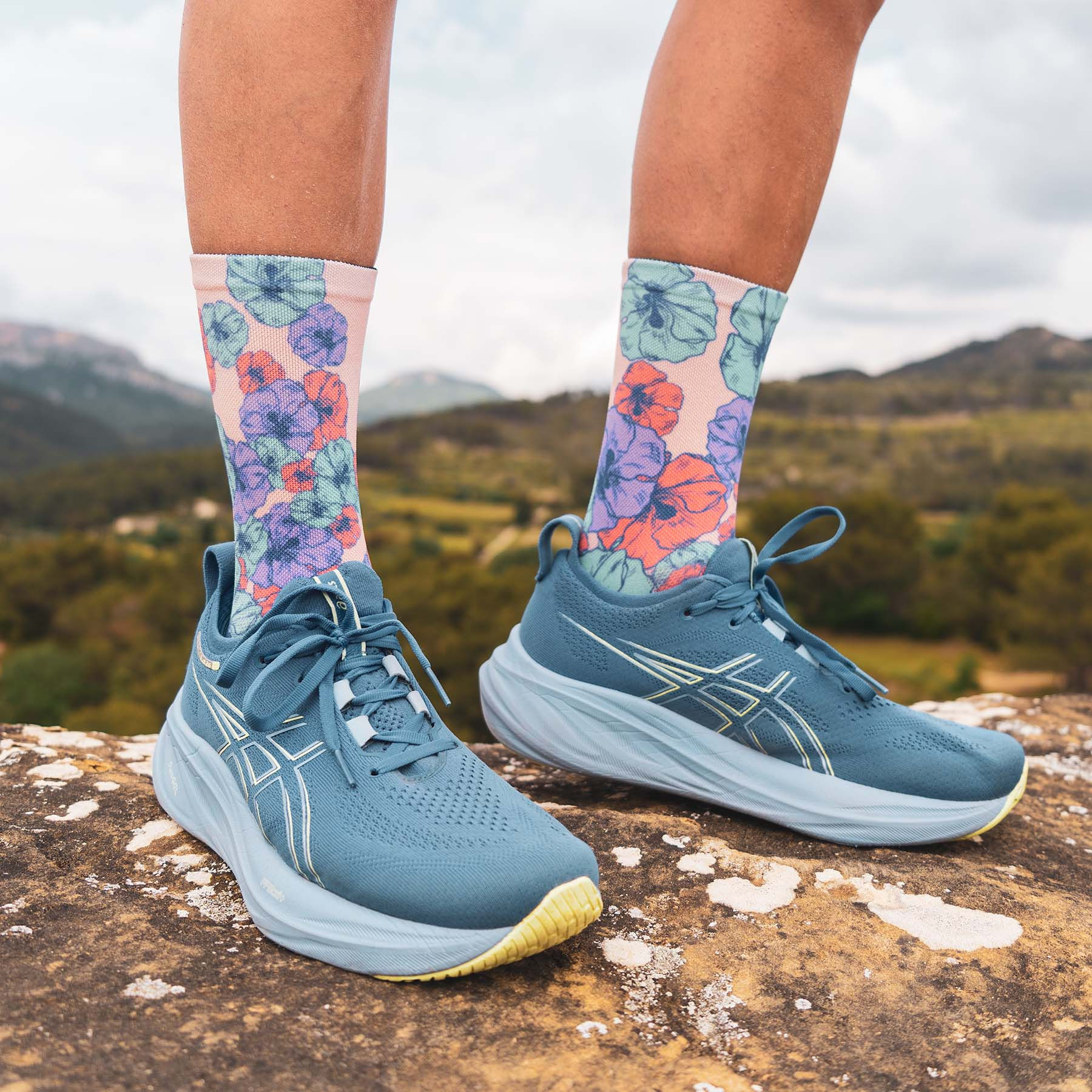 Chaussettes Running Femme Hibiscus