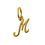 Thumbnail: 9ct Yellow Gold Script Initial Pendant – A–M Personalised Letter Charm