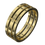 Thumbnail: 9ct Yellow Gold Triple Band Ring – 8mm Joined Polished Finish