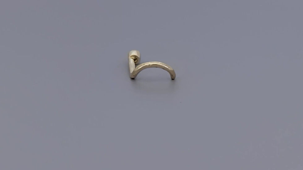 Thumbnail: Video still of 9ct yellow gold diamond corkscrew nose stud