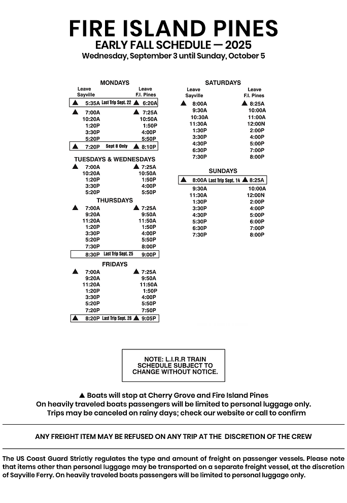 Sayville Ferry Service Fire Island Pines Schedule sayville-ferry-service-fire-island-pines-schedule