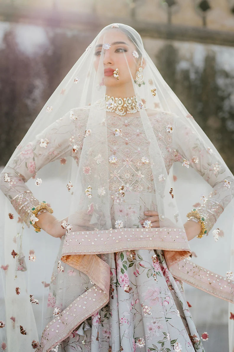 Iznik Moon Green Silk Maxi + Dupatta