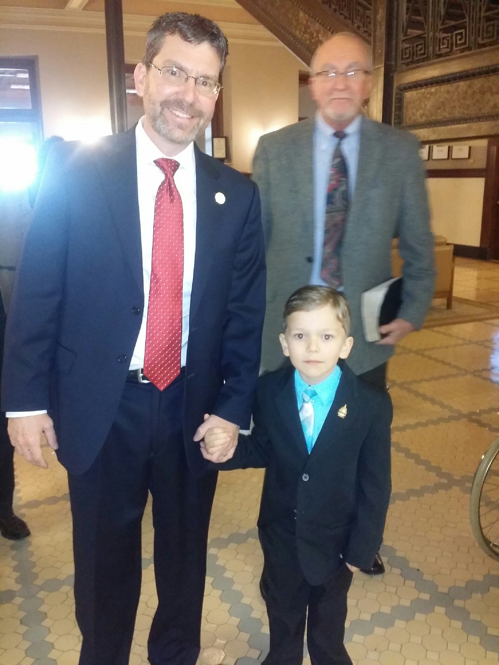 My son and Dad on the big day.