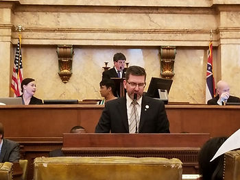 Dan Eubanks presenting a bill for Youth and Family Committee.