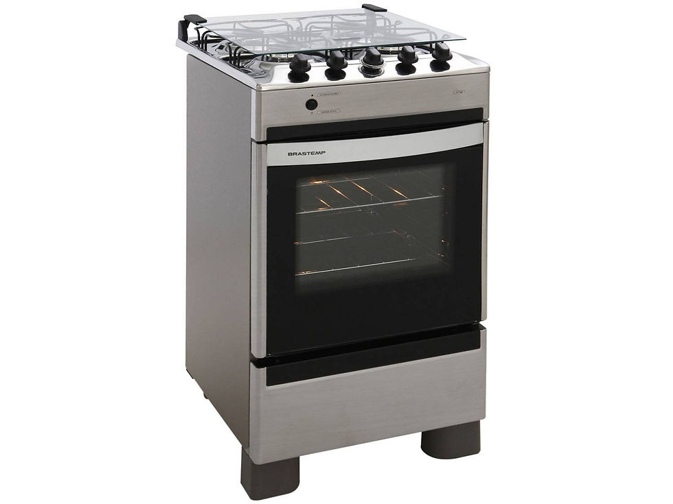 Miniatura: Fogão 4 Bocas Brastemp Clean BFO4NAR Inox - Acendimento Automátic