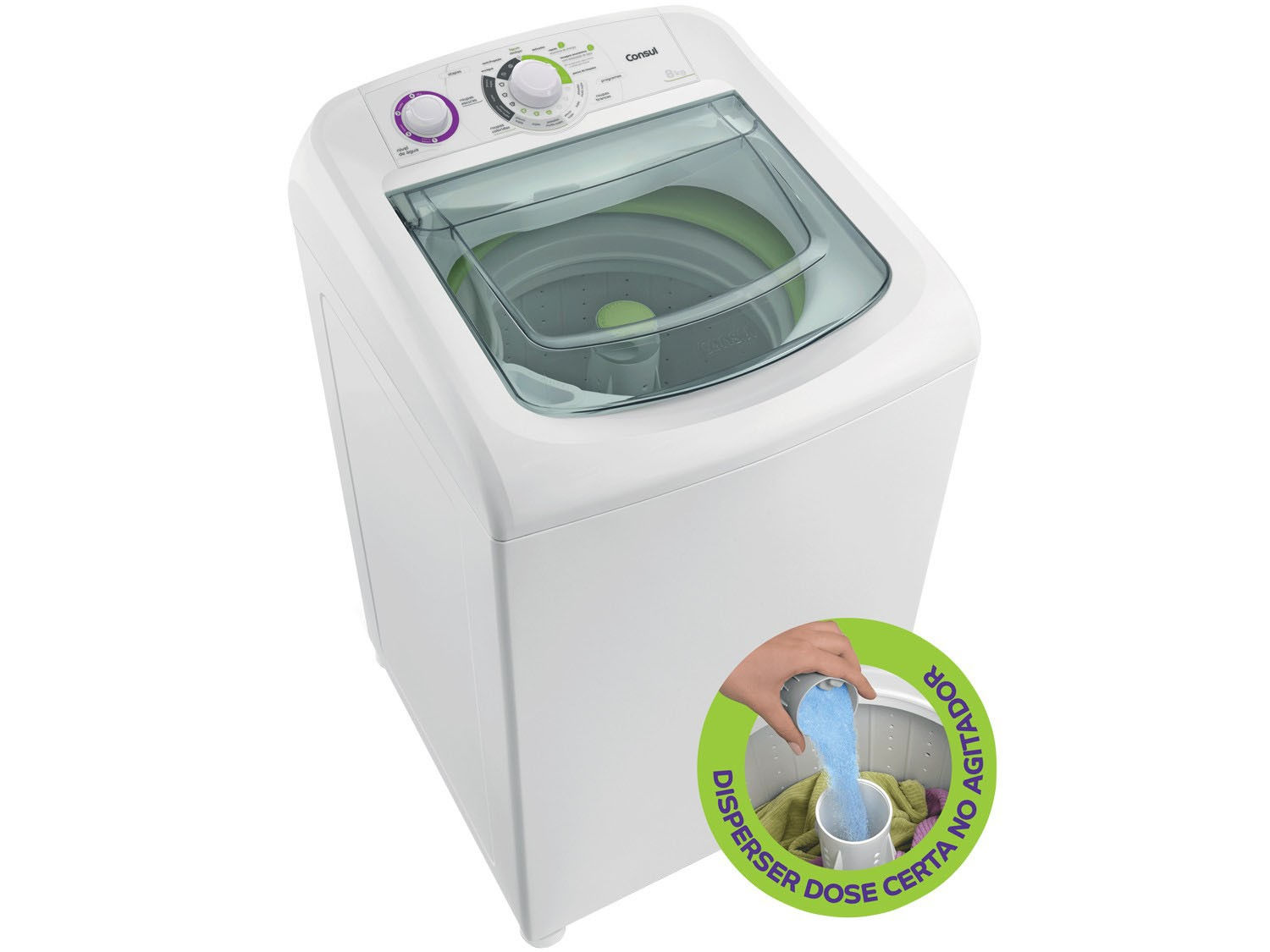 Lavadora de Roupas Consul CWC08ABANA - 8Kg