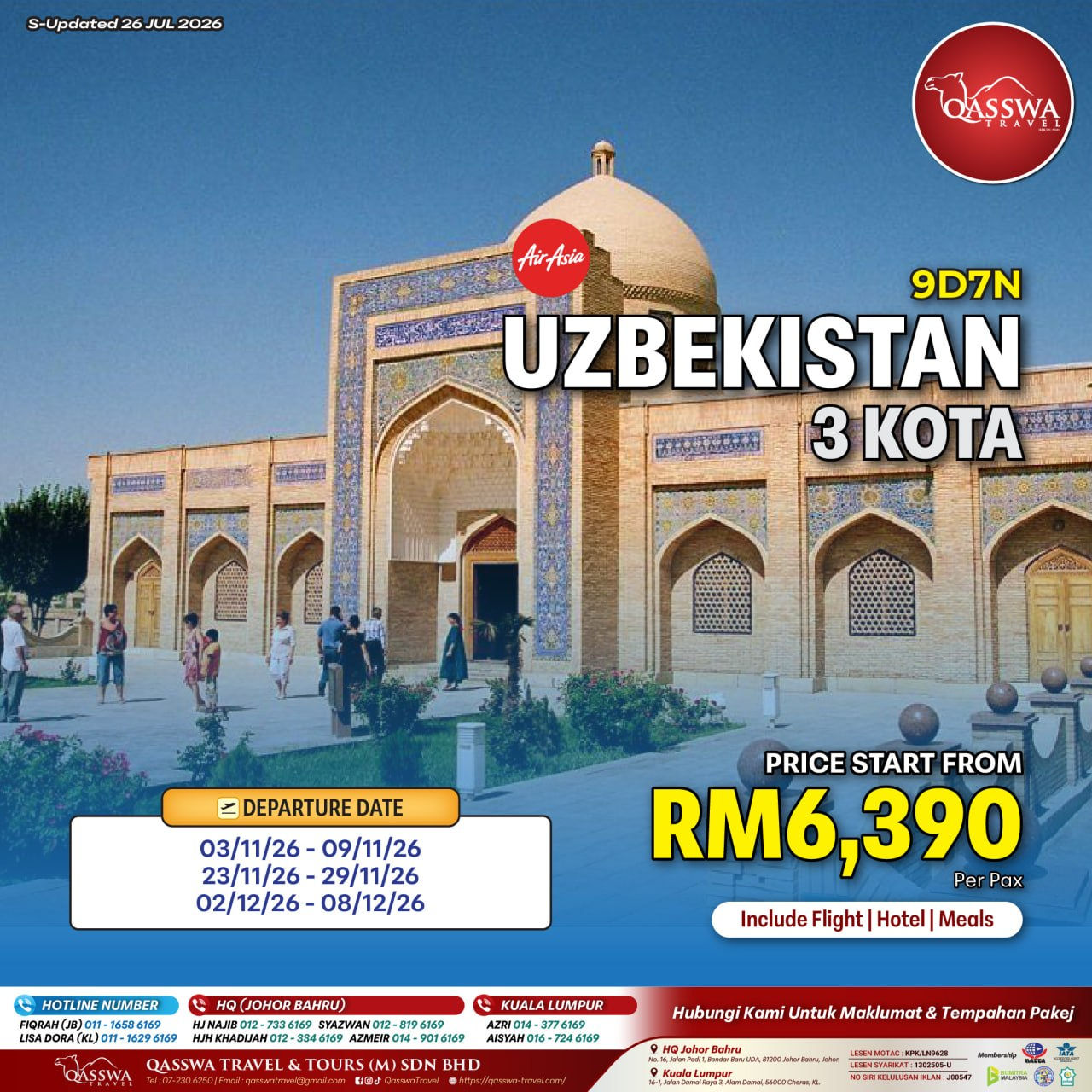 UZBEKISTAN 3 KOTA 9D7N