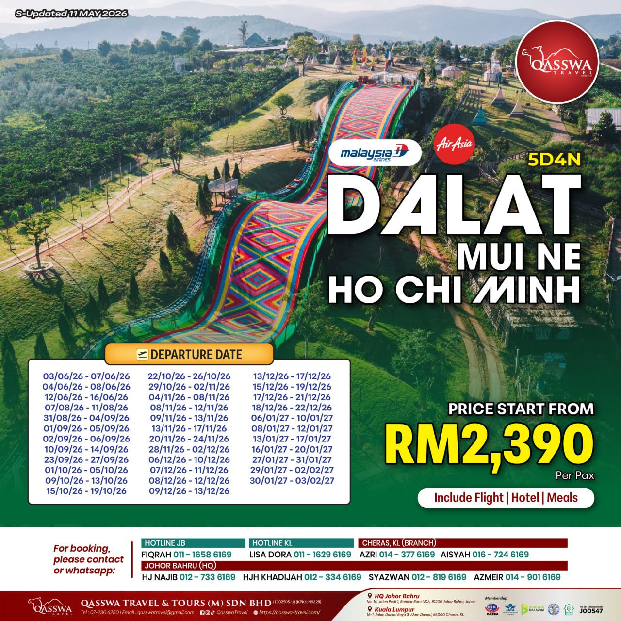 5D4N DALAT MUI NE HO CHI MINH
