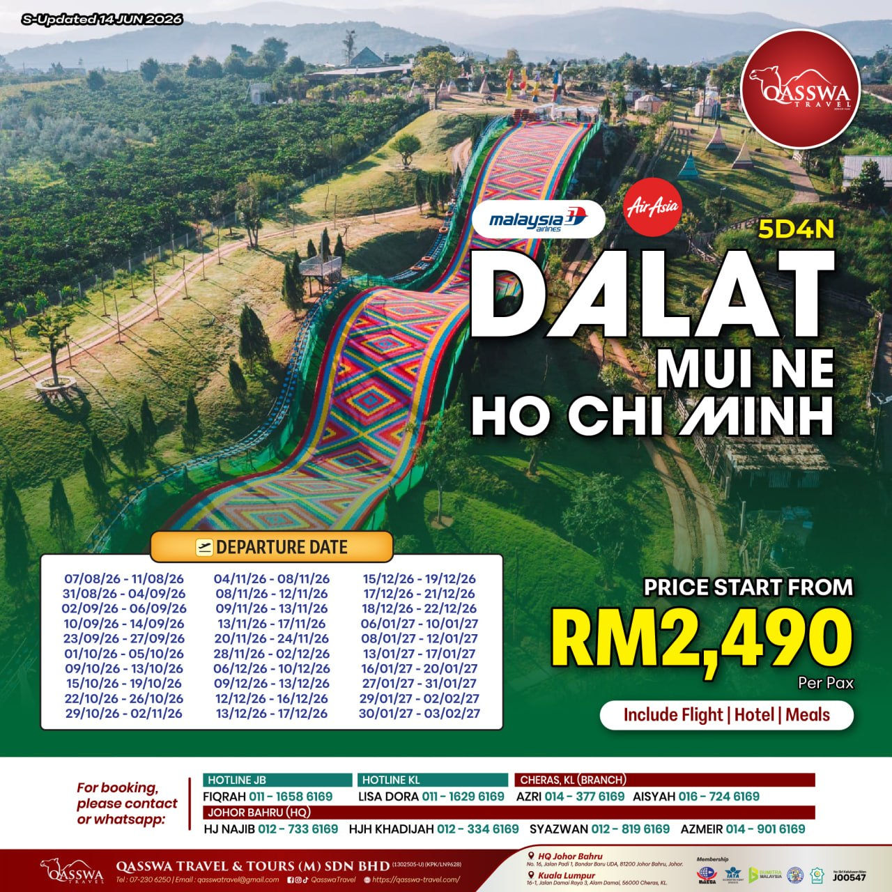 5D4N DALAT MUI NE HO CHI MINH