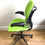 Thumbnail: Lime Green Humanscale Freedom Ergonomic Black Fabric