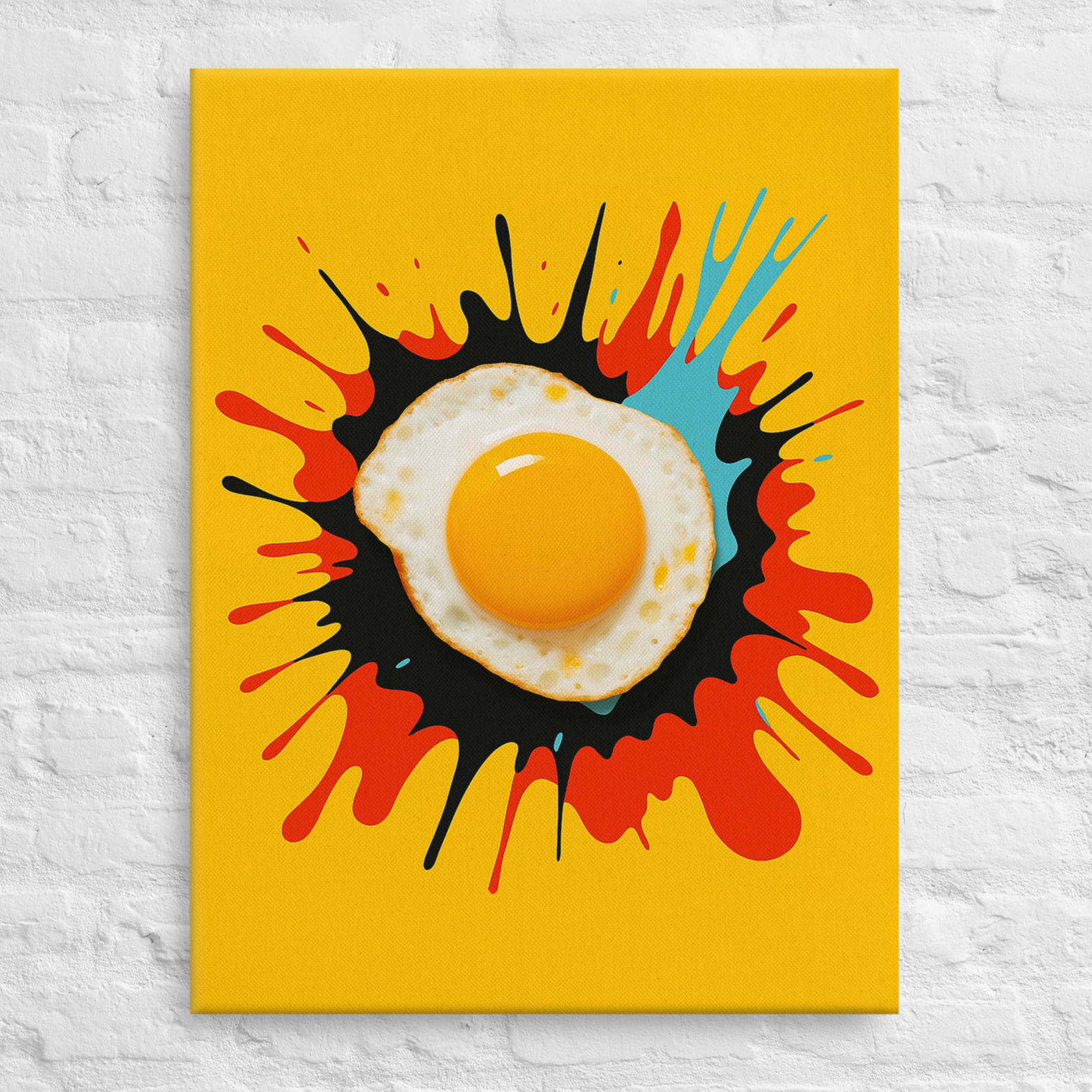 Spalvoti pusryčiai. Printas ant drobės