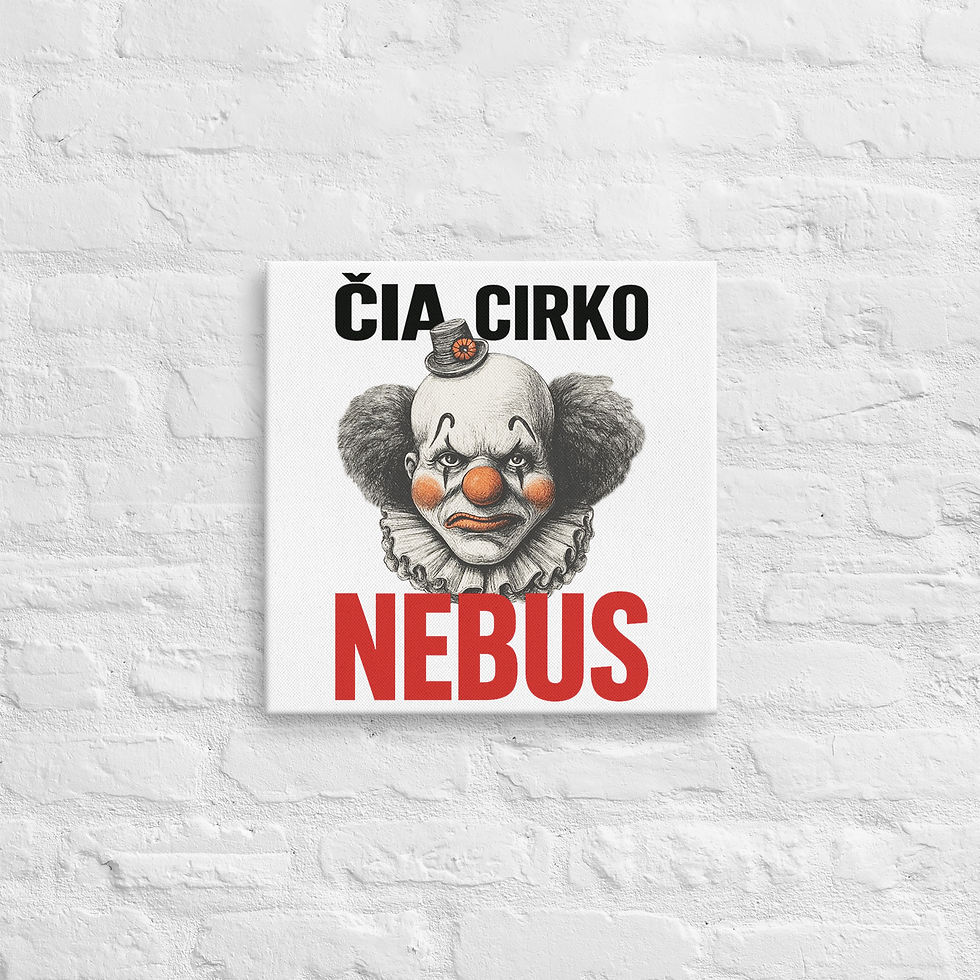 Miniatiūra: Čia cirko nebus – svečiams, kurie tikisi pramogų! Juokingas printas ant drobės